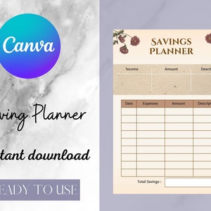 Money Saving Challenge, Savings Planner Printables, Savings plannner Bundle, Money Saving Challenge Printable.