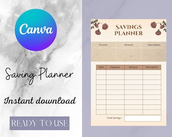 Money Saving Challenge, Savings Planner Printables, Savings plannner Bundle, Money Saving Challenge Printable.