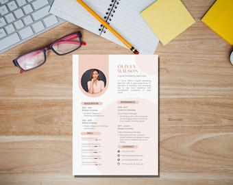 Resume Template | Cover Letter I References Template | Resume Template Instant Download.