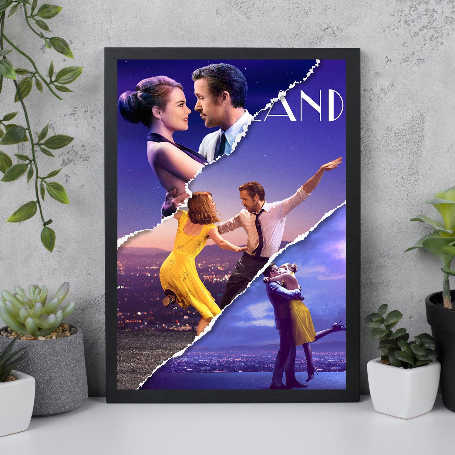 Discover Póster La La Land 2016 Movie, La La Land Bailando, Ryan Gosling, Emma Stone Vintage Póster Hogar Decor