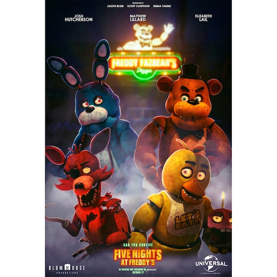  2023 FNAF Movie Anime Cartoon 2023 Movie Poster Cool