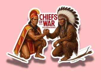 Large 4" Chiefs Of War Sticker | Native Hawaiian | |Native American | Hawaii Stickers | Glossy Die-Cut Vinyl Decal | Chief Of War