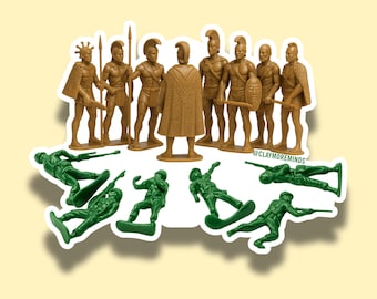 XL 5" Hawaiian Warriors vs Army Men Sticker | Die-Cut Vinyl Decal | Hawaii Stickers
