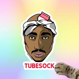 TUBESOCK, 4&quot; Die-Cut Vinyl Sticker, Music Sticker, Funny Sticker, Puns, Memes, Rap Stickers, Dark Humor
