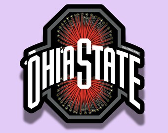 Large 4" Ohia State Sticker | Ohio State | Ohia Lehua | Hawaiian Humor | Glossy Die-Cut Vinyl Decal | Hawaii Stickers