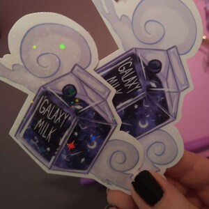 Celestial Galaxy Milk Vinyl Sticker