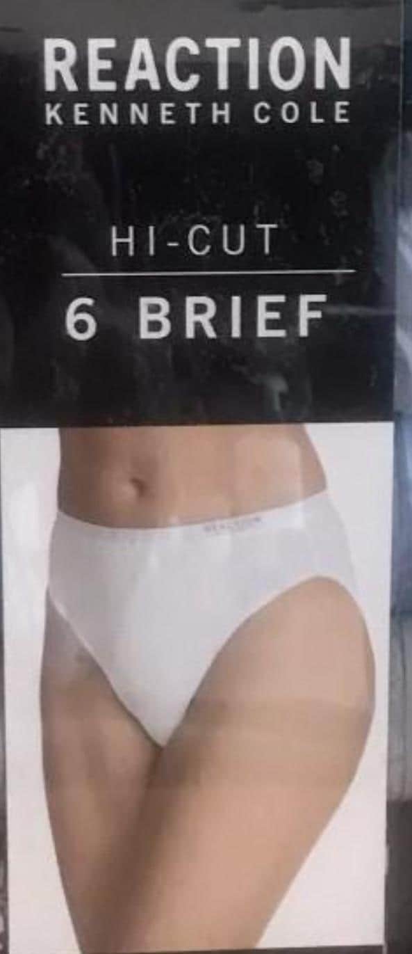 Reaction Kenneth Cole 6 Pk Women's Slate Zebra Fashion Hi-Cut Brief Underwear