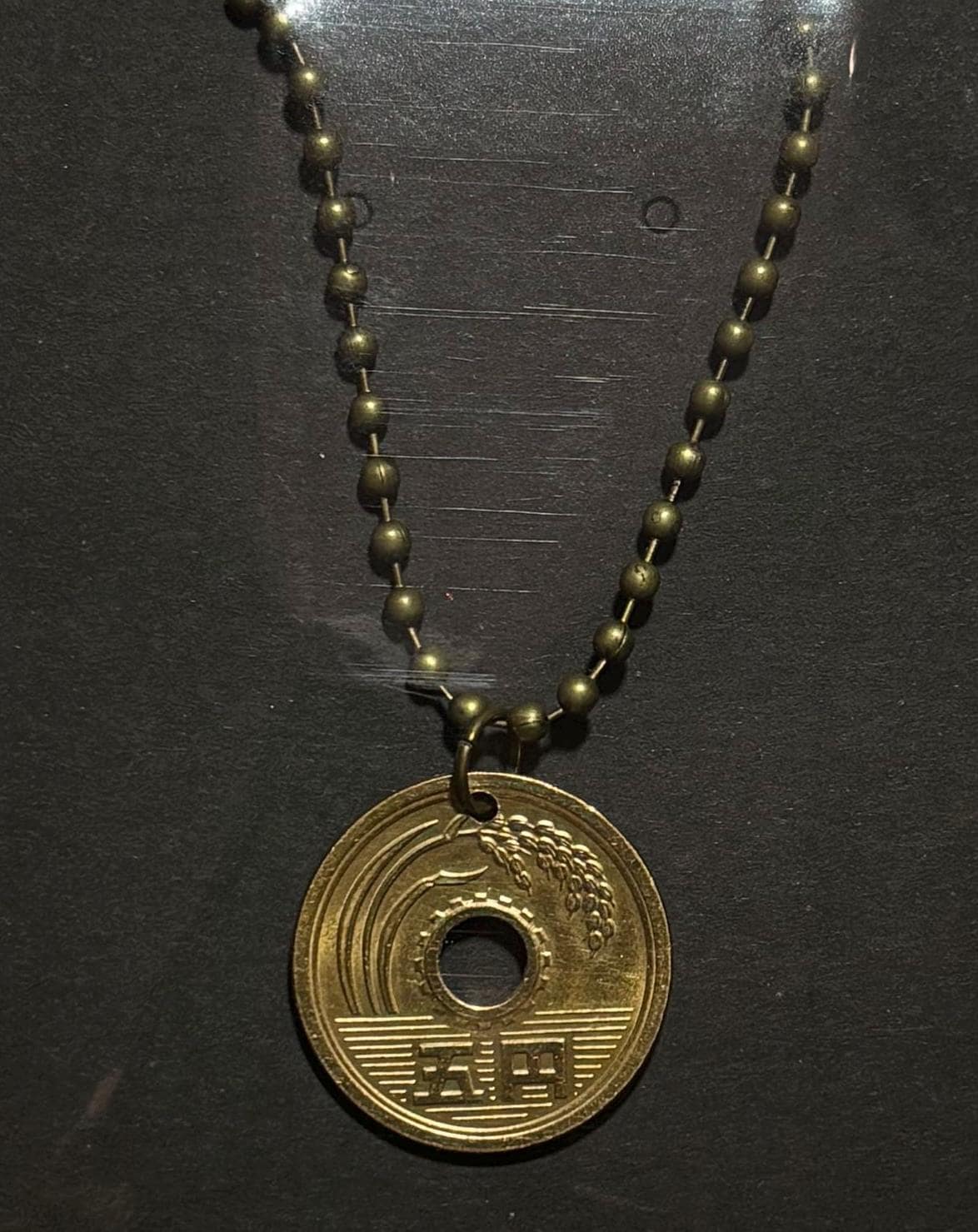 Lucky Japan 5 Yen “Good Luck Coin” Pendant Unisex Necklace. (Random Year)  Great Gift!