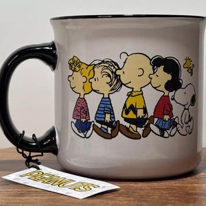 Peanuts Charlie Brown Snoopy & Characters 21 Oz. Ceramic Coffee Tea Mug Cup. Great Gift!