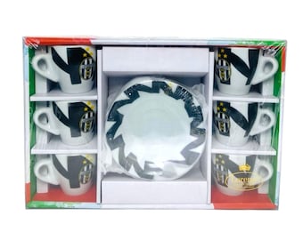 Set Of 12 Espresso Cups & Saucers, Service for Six Person, Juventus F.C.