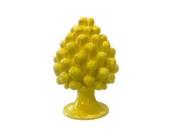 Pine Cone Yellow in Ceramic from Caltagirone 15 cm