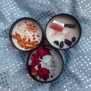 4oz spooky candles|Halloween candles|halloween gift ideas|soy wax candles