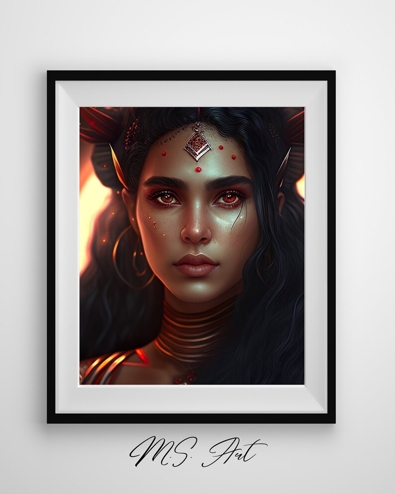 Aquarius Queen Digital Art Print, Wall Art, Home Decor, Printable Etsy