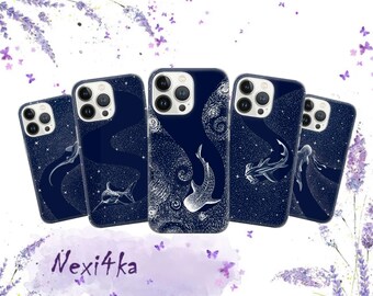 Fin shark Phone Case whale shark Cover for iPhone 16 15 14 13 12 Pro 11 XR SE, Samsung S23 S22 A73 A53 A13 A14 S21 Fe S20, Pixel 8 7 6A