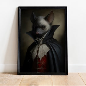 Gothic Bat Vintage Poster, Art Poster Print, Home Decor, Victorian Vampire