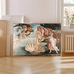Birth of Venus by Sandro Botticelli | Classic Renaissance Painting | Vintage Aphrodite Goddess Print | Printable Wall Art | Digital Download