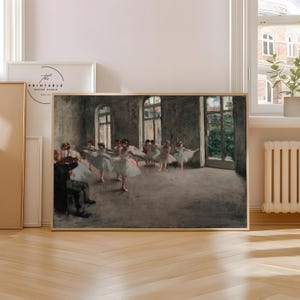 Edgar Degas Ballet Rehearsal | Impressionist Ballerina Portrait Painting | Dance Art Print | Printable Wall Art | Digital Download