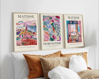 Matisse Print Set Of 3, Matisse Wall Art, Matisse Poster, Gallery Wall Art, Museum Poster Set, Matisse Painting, Digital Download