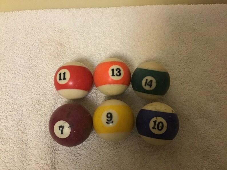 Rustic Pool Balls Vintage Rustic Billiard Pool Balls - Etsy