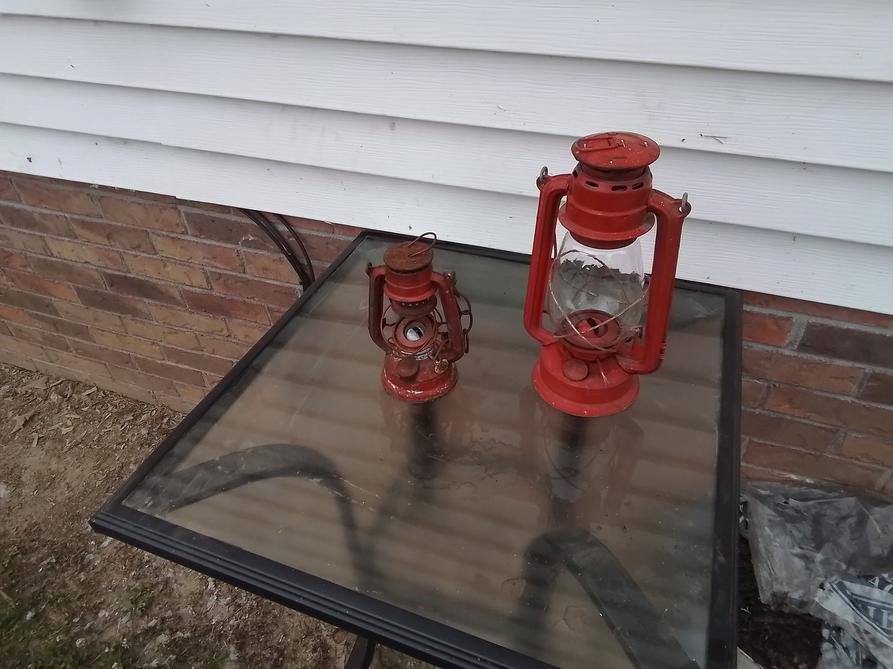 Winged Wheel No 500 Red Vintage Kerosene Lantern Japan & No