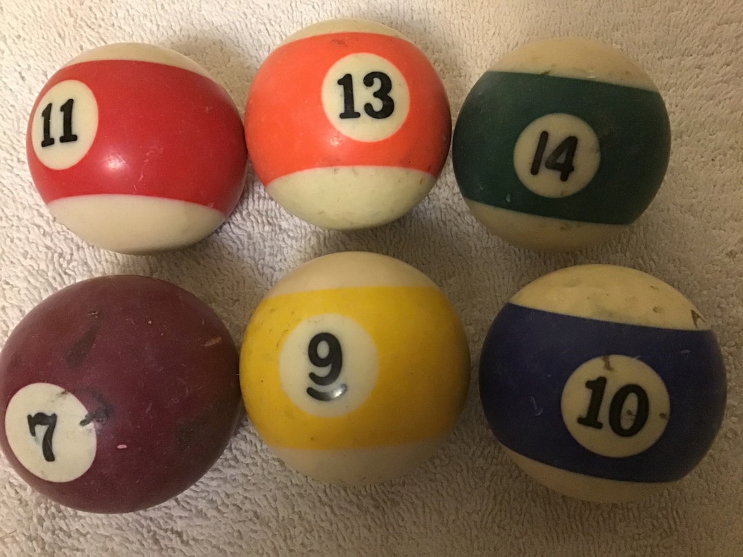 Rustic Pool Balls Vintage Rustic Billiard Pool Balls - Etsy