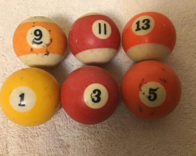 Rustic Pool Balls Vintage Rustic Billiard Pool Balls - Etsy