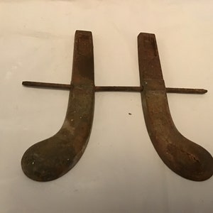 Antique architectural metal salvage cast iron stove piece unusual item great for decor piece