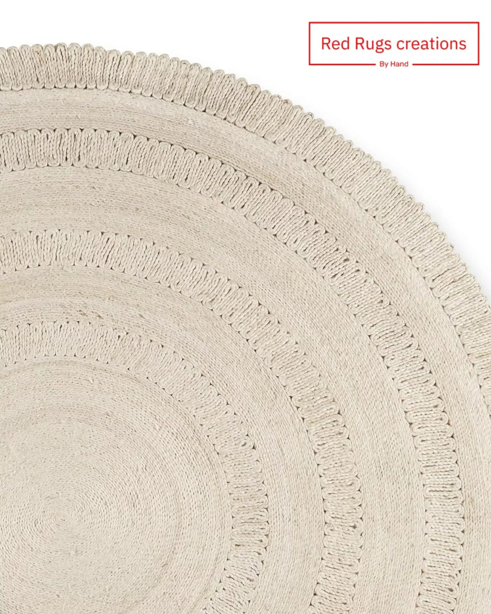 Handwoven Natural Round Jamesport Rug for Living Room, Home Decor ...