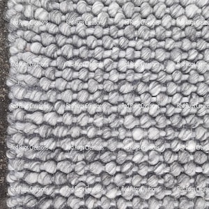 Hand Woven Chunky Wool Area Rug: Ivory Cable Knit, New Zealand Wool