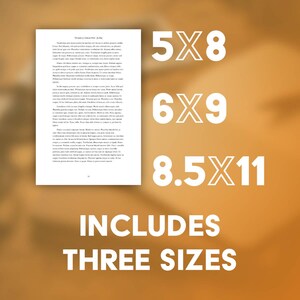 Book Writing Template for Pages | Manuscript Formatter | KDP Ready (8.5x11, 6x9, & 5x8 Sizes) image 2