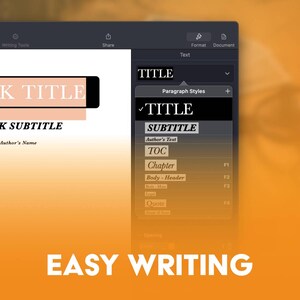 Book Writing Template for Pages | Manuscript Formatter | KDP Ready (8.5x11, 6x9, & 5x8 Sizes) image 3
