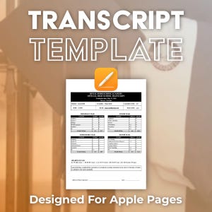 Può includere: Un modello di certificato scolastico digitale per Apple Pages con il testo Royal Homeschool Academy Official High School Transcript. Il documento include sezioni per le informazioni dello studente, quattro anni di corsi, voti e una scala di valutazione.