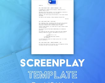 Screenplay Template Bundle for MS Word | Movie Script Writing Tool + Screenwriting Guide + Story Workbook