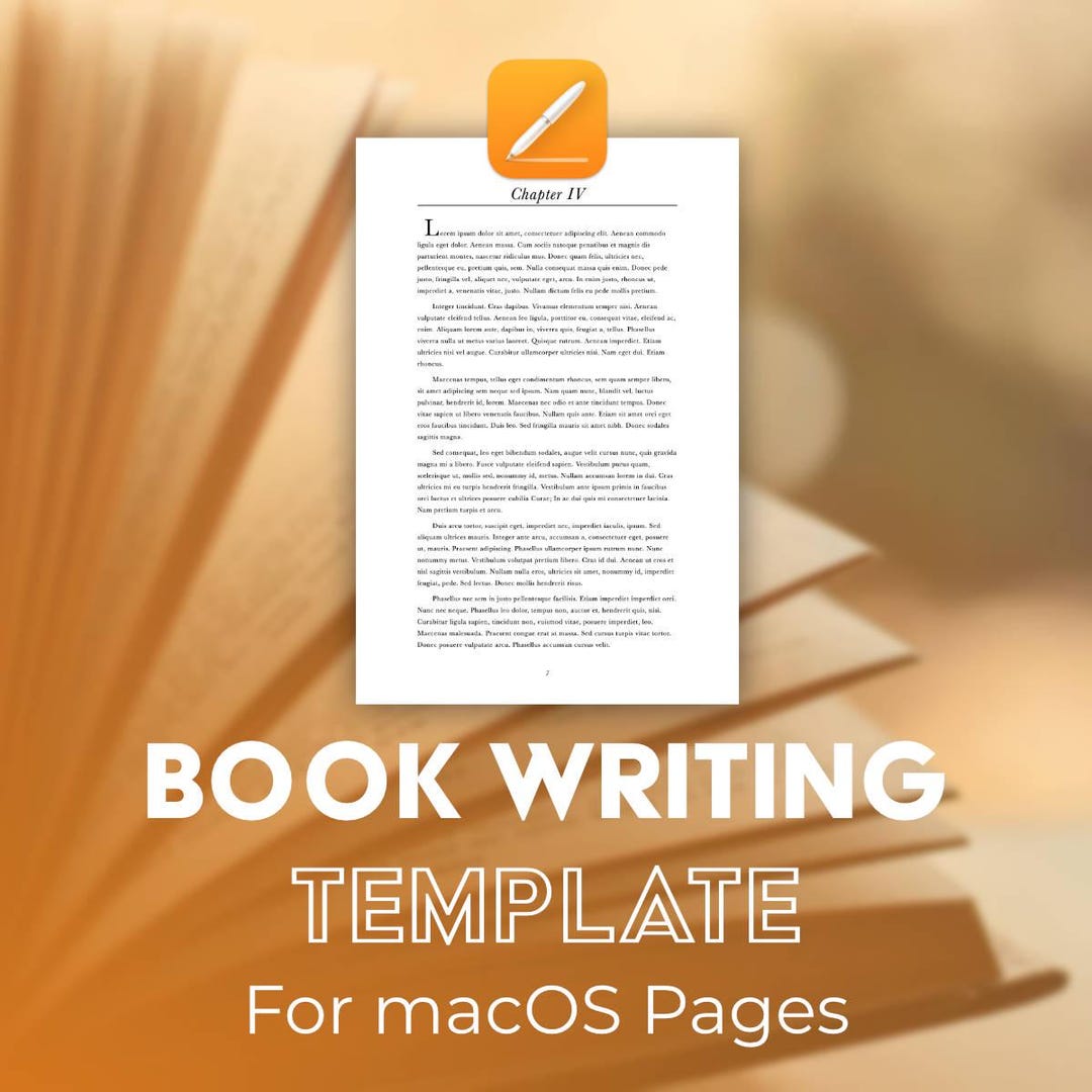 Book Writing Template For Pages Manuscript Formatter Kdp Ready 8 