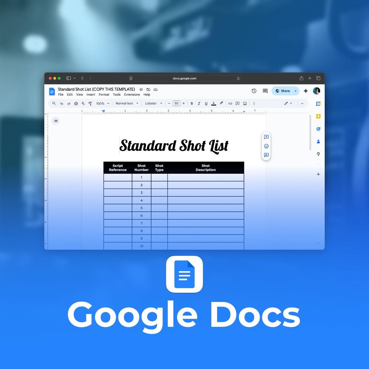 Filmmaking List Filmmaking Shot List Template Bundle: Macos Pages + MS Word - Etsy