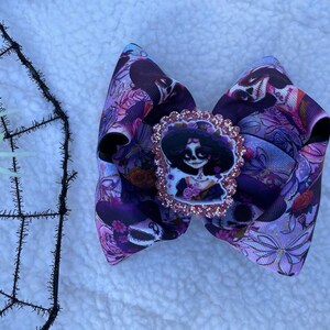 Bows for girls, hair bow, hair accessories, princess bow, boutique bow, Halloween bow, catrina bow