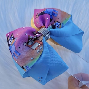 Bow for girls, hair bow, hair accessories, bow for princesses, bow for little girls, school bow, Bluey bow