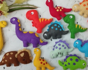 Felt Dinosaur, Birthday theme party, Boys gift, Dino topper, Playroom toy, Nursery decor, Imaginative play, Dinosaur Set, Dinosaur ornaments