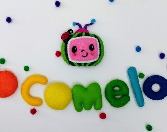 Cocomelon felt baby birthday banner, JJ felt cocomelon room garland,felt baby garland, felt room decor banner