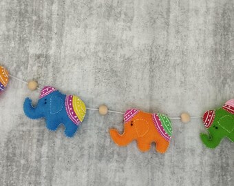 Indian Elephant garland, festival decoration, Diwali decoration, Diwali home decoration, room decor, door hanging bunting.