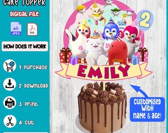 INSTANT DOWNLOAD Personalized Cake Topper Digital File Topo de Bolo