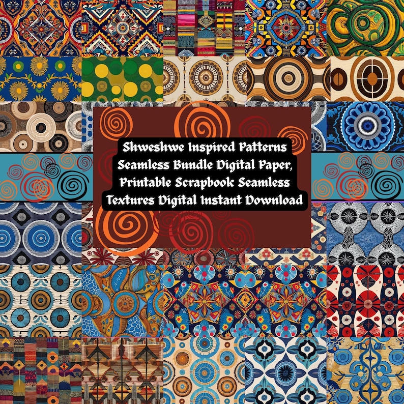 Shweshwe Fabric Patterns: Seamless Digital Paper Bundle (12" X 12") - Etsy