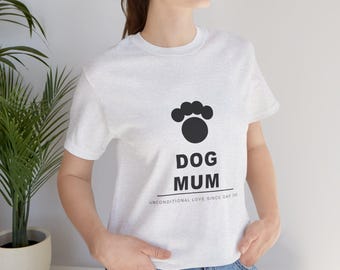 Dog Mum T-Shirt | Minimalist Paw Print Pet Lover Tee