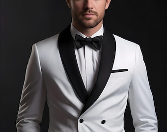 Custom Made 2 Piece Grey with black Shawl Lapel Suit tuxedo: Men's Elegant Formal Wear, Wedding Attire, Party wear tuxedo, Gift for men