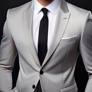 Men’s Grey two piece, wedding suit, Anniversary Suit, Gift for Boyfriend , Groomsmen suit, slim fit, summer suits