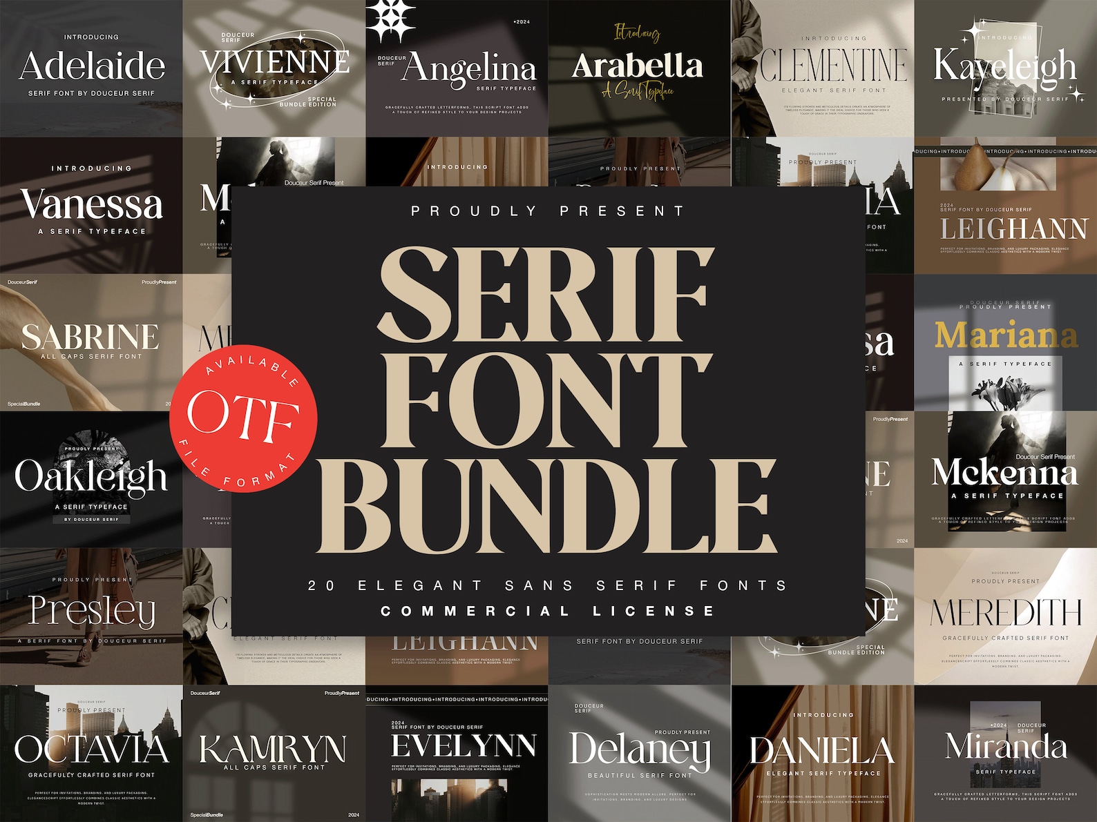 Modern Serif Font Bundle, Logo Fonts, Wedding Fonts, Luxe Fonts ...