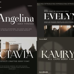 Modern Serif Font Bundle, Logo Fonts, Wedding Fonts, Luxe Fonts ...