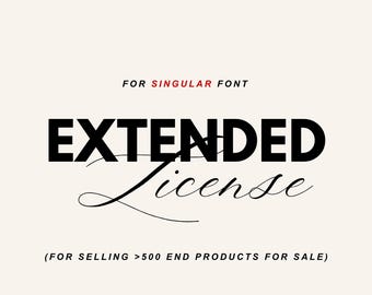 EXTENDED Font License for ONE Font - For Canva, Corjl and Templett, Zazzle, Logo Templates, Website Templates, Editable Templates