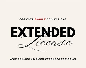 EXTENDED Font License for ONE Font Bundle - For Canva, Corjl and Templett, Zazzle, Logo Templates, Website Templates, Editable Templates