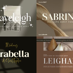 Modern Serif Font Bundle, Logo Fonts, Wedding Fonts, Luxe Fonts ...